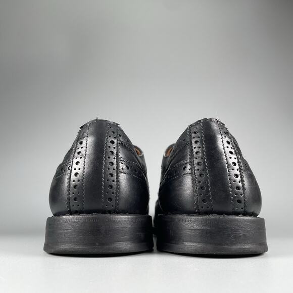 Allen Edmonds Mcgregor Men’s 10 E Black Leather Wingtip Oxford Dress Shoes GUC - Picture 3 of 9